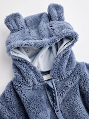 Navy Baby Cosy Fleece Jacket with 3d Ears (0mths-2yrs) - Image 9 of 12