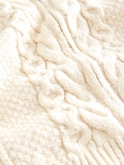 Ecru Cable Knit Zip Through Cardigan (3mths-7yrs) - Image 9 of 9