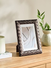 Black Textured Geometric Photo Frame - Image 2 of 5