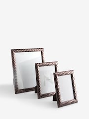 Black Textured Geometric Photo Frame - Image 4 of 5
