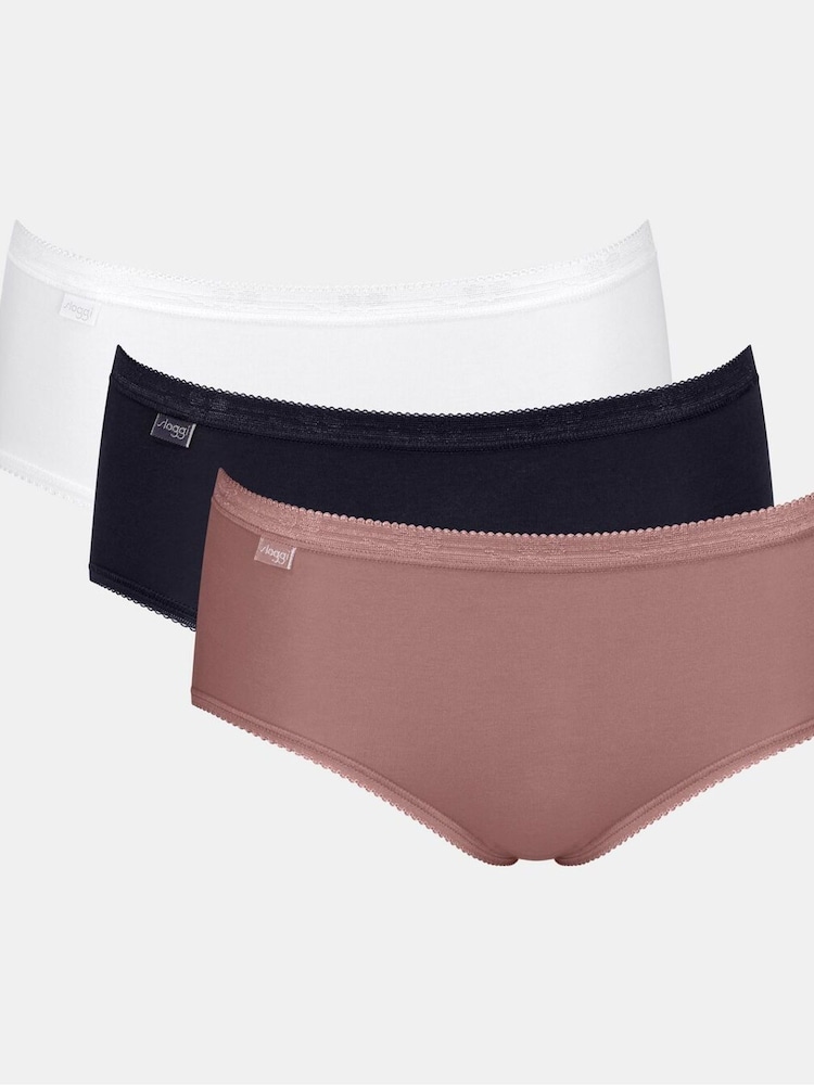 Sloggi Basic+ Midi Black Knickers 3 Pack - Image 1 of 11