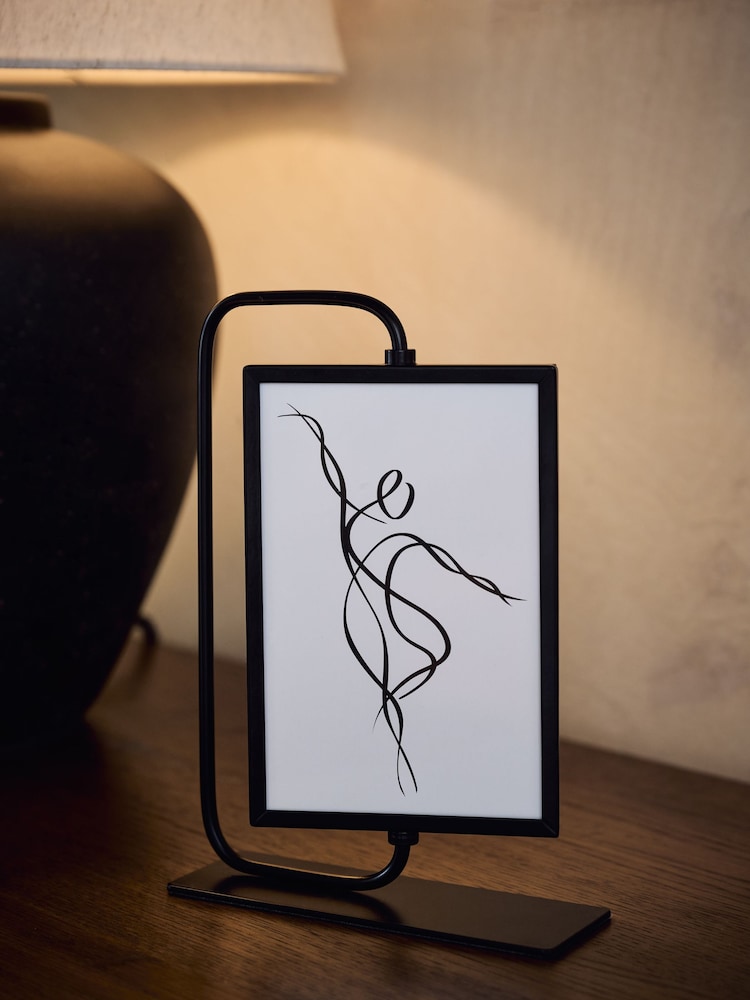 Black Pill Shape Swivel Photo Frame - Image 1 of 4