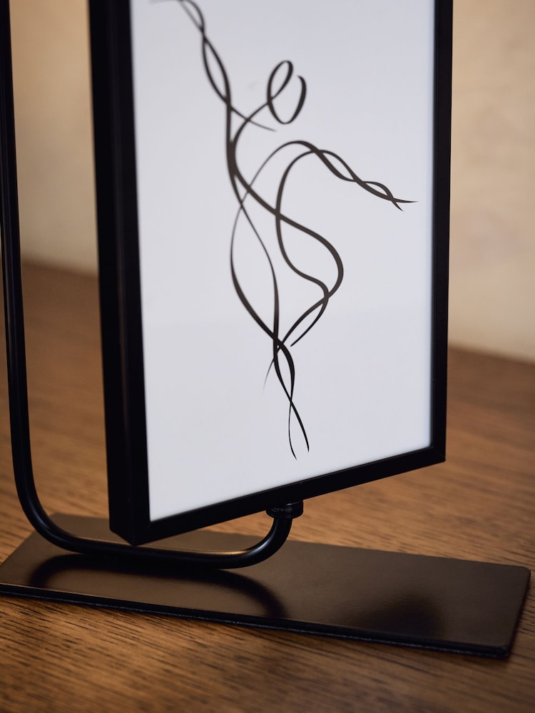 Black Pill Shape Swivel Photo Frame - Image 2 of 4