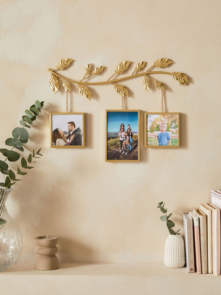 Gold Leaf Decorative Collage Photo Frame - Image 1 of 5