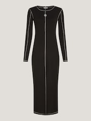 Tommy Hilfiger Black Long Sleeve Stitch Dress - Image 6 of 7