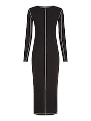 Tommy Hilfiger Black Long Sleeve Stitch Dress - Image 7 of 7