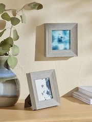 Set of 2 Grey Distressed Wood Effect Photo Frames - Image 2 of 7