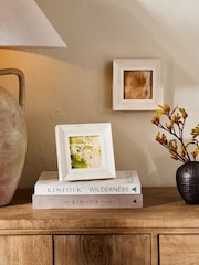 Set of 2 Cream Distressed Wood Effect Photo Frames - Image 1 of 4