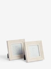 Set of 2 Cream Distressed Wood Effect Photo Frames - Image 3 of 4