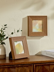 Set of 2 Natural Distressed Wood Effect Photo Frames - Image 2 of 7