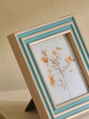 Set of 2 Teal Blue Wood Effect Photo Frames - Image 2 of 4