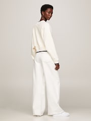 Tommy Hilfiger Cream Texture 1/2 Zip Sweatshirt - Image 3 of 6