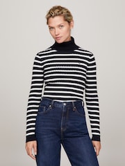 Tommy Hilfiger Blue Cable Knit Sweater - Image 1 of 5