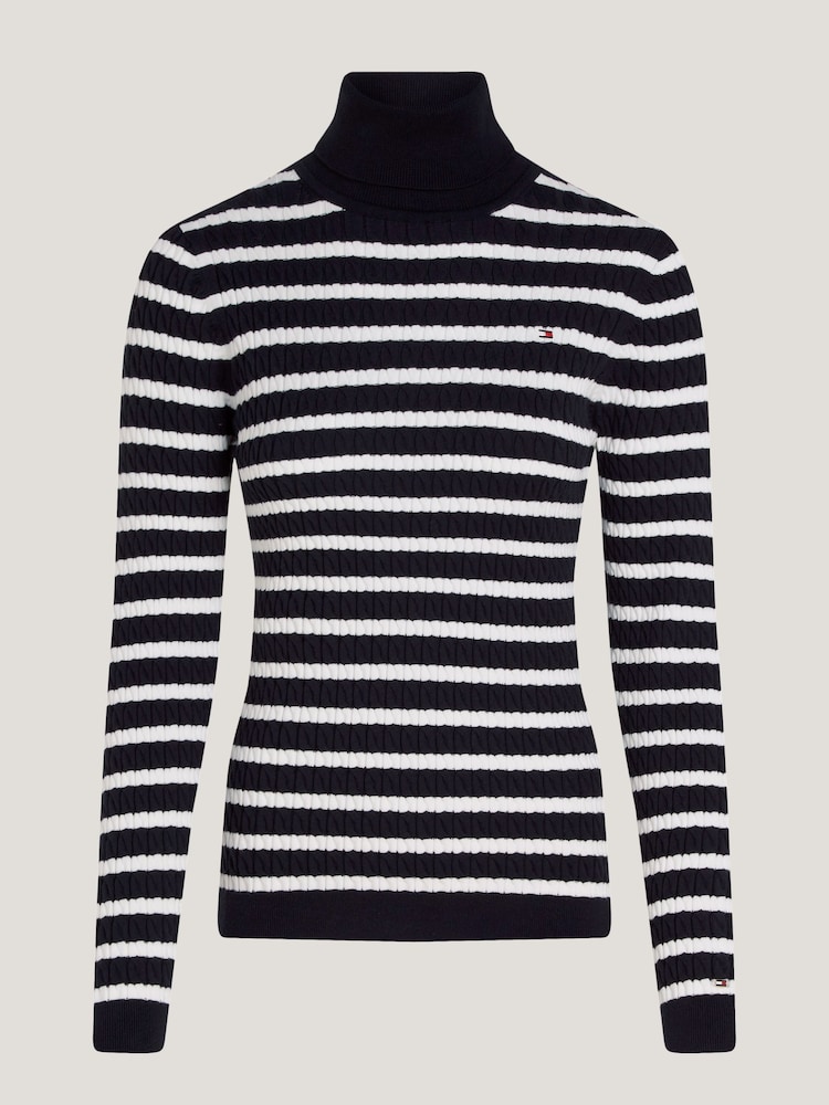 Tommy Hilfiger Blue Cable Knit Sweater - Image 5 of 5