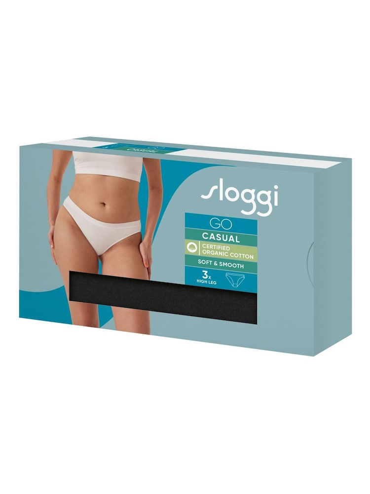 Sloggi GO Casual High Leg Knickers 3 Pack - Image 5 of 5