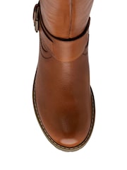 Lotus Brown Heeled Knee High Boots - Image 4 of 4