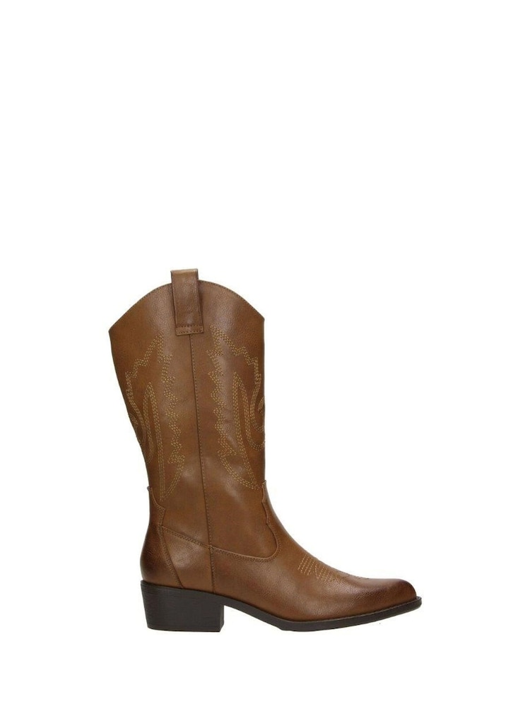 Braun - Novo Laci Wadenhohe Cowboy-Stiefel - Bild 1 von 3 Braun - Novo Laci Wadenhohe Cowboy-Stiefel - Bild 1 von 3