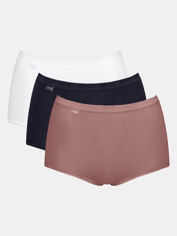 Sloggi Basic Midi Black Knickers 3 Pack - Image 1 of 13