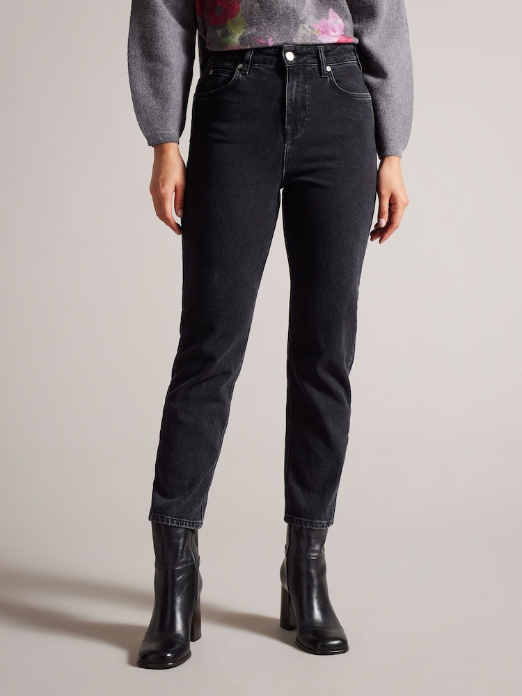 Ted Baker Black Straight Leg Dahla Denim Jeans - Image 1 of 5