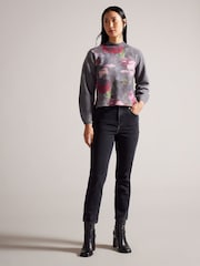 Ted Baker Black Straight Leg Dahla Denim Jeans - Image 3 of 5