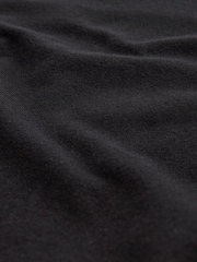 Black Regular Fit Knitted Long Sleeve Polo Shirt - Image 7 of 8