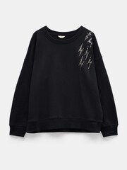 Hush Black Sequin Thunderbolt Relaxed Sweatshirt - Image 5 of 5