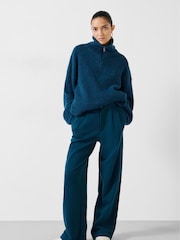 Hush Green Theo Tailored Jersey Trousers - Image 1 of 5