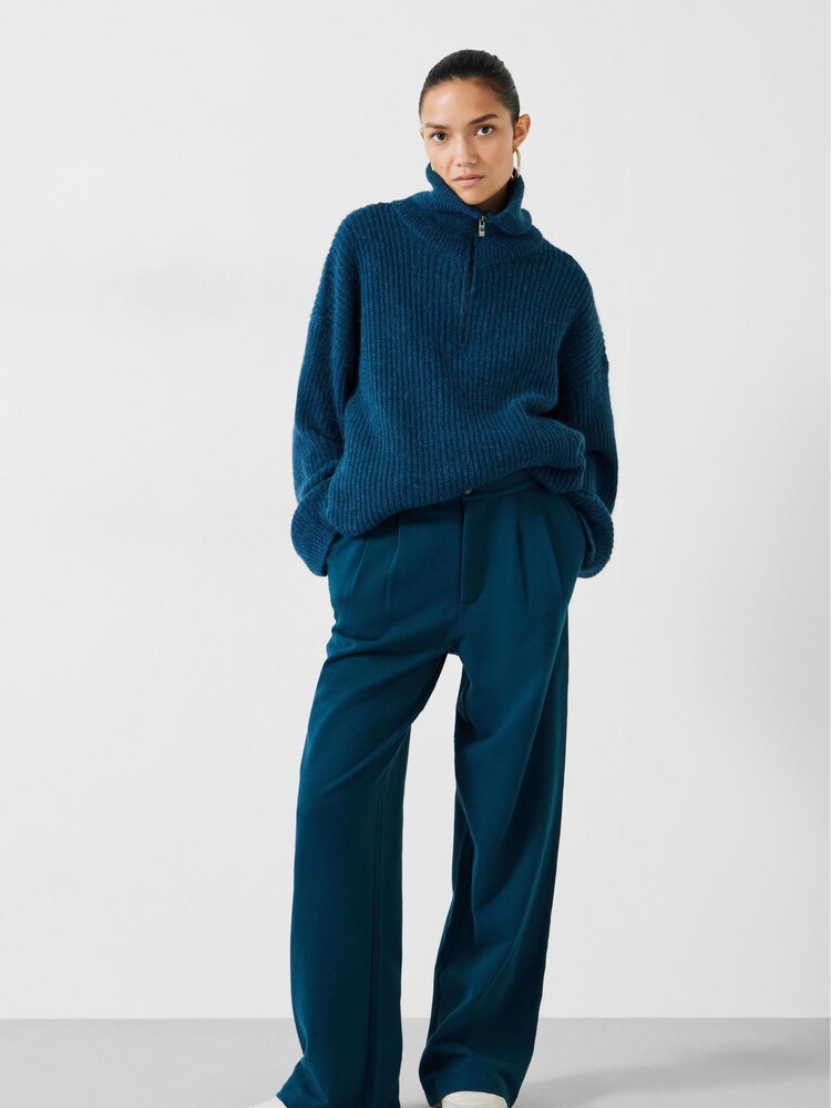 Hush Green Theo Tailored Jersey Trousers - Image 1 of 5