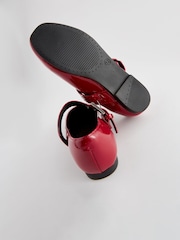 Red Stud Strap Mary Jane Shoes - Image 8 of 9