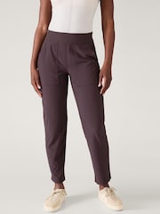 Athleta Brown Brooklyn Ankle Length Utility Trousers - Image 1 of 4