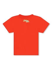 KENZO KIDS Baby Red Tiger Varisty Logo Print Short Sleeve Top and Shorts Set - Image 4 of 5