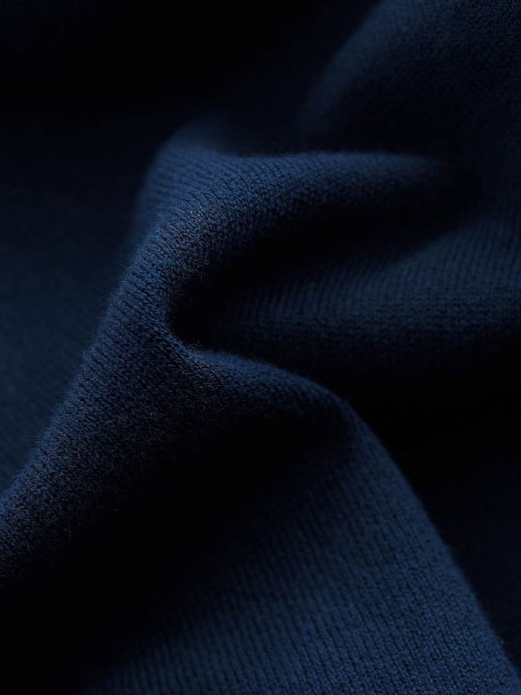 Blau & Marineblau - Reguläre Passform - Langärmeliges Polo-Shirt aus Feinstrick - Bild 8 von 8 Blau & Marineblau - Reguläre Passform - Langärmeliges Polo-Shirt aus Feinstrick - Bild 8 von 8