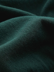 Green Dark Regular Fit Knitted Long Sleeve Polo Shirt - Image 8 of 8