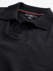 Black Regular Fit Cotton Rich Polo Neck Jumper - Image 7 of 7