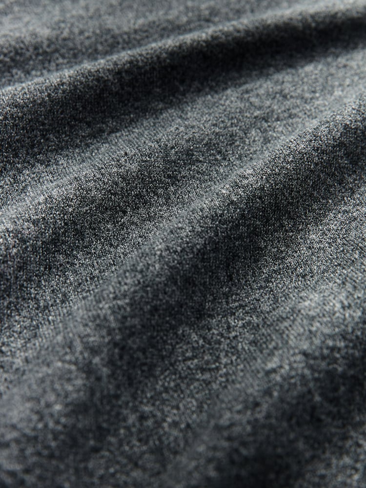 Charcoal Grey Regular Fit Cotton Rich Cardigan - Image 7 of 7