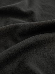 Black Plain Regular Fit Cotton Rich Crew Jumper - Image 6 of 7