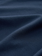 Navy Blue Plain Regular Fit Cotton Rich Crew Jumper - Image 8 of 8