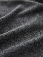 Charcoal Grey Plain Regular Fit Cotton Rich Crew Jumper - Image 8 of 8