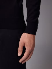 Black Regular Fit Cotton Rich Roll Neck Jumper - Image 6 of 8