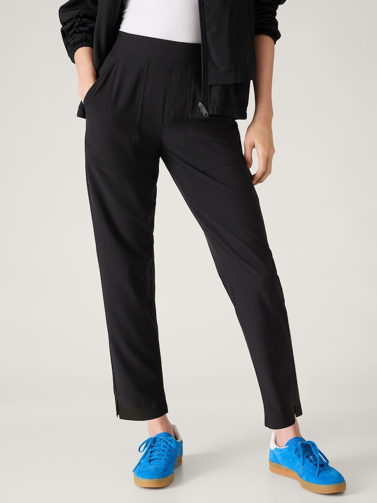 Athleta Black Brooklyn Ankle Length Utility Trousers - Image 1 of 4