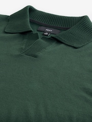 Green Regular Fit Cotton Rich Polo Neck Jumper - Image 6 of 7