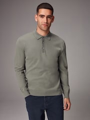 VERT SAUGE - Polo en maille à manches longues - Image 1 de 8