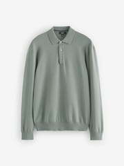 VERT SAUGE - Polo en maille à manches longues - Image 6 de 8