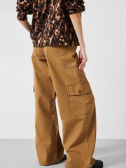 Hush Brown Jess Wide Leg Cargo Trousers - Image 2 of 5