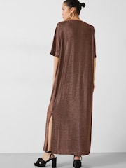 Hush Brown Glitter Maxi T-Shirt Dress - Image 2 of 5