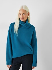 Hush Blue Meryl Roll Neck Jumper - Image 1 of 5
