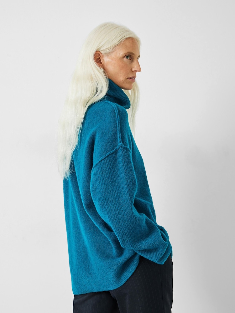 Hush Blue Meryl Roll Neck Jumper - Image 2 of 5