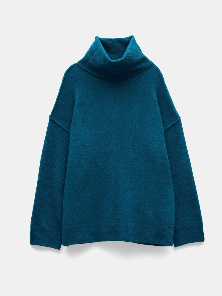 Hush Blue Meryl Roll Neck Jumper - Image 5 of 5