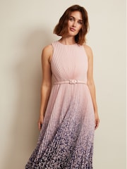 Phase Eight Pink Simara Printed Midi Dress - Image 3 of 9