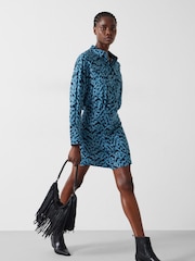 Hush Blue Mini Maia Printed Utility Dress - Image 1 of 5